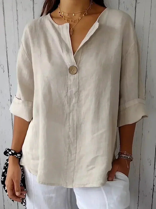 Rosita | Cotton V-neck Blouse