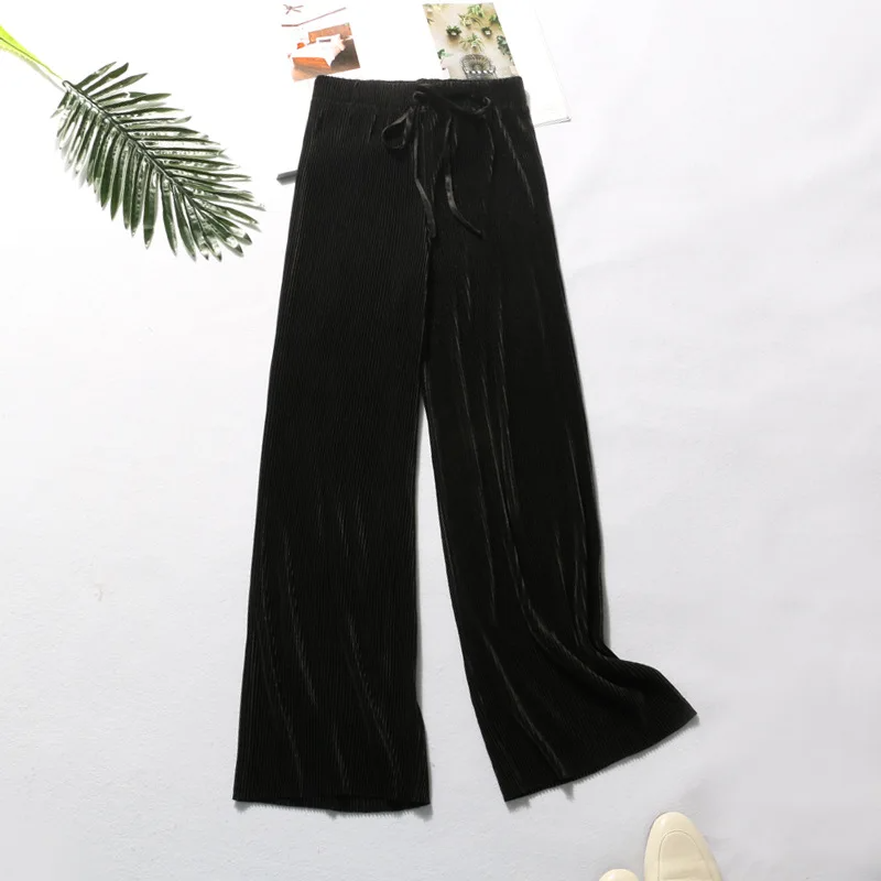 Luna | Pleated Ice-Silk Wide-Leg Summer Pants