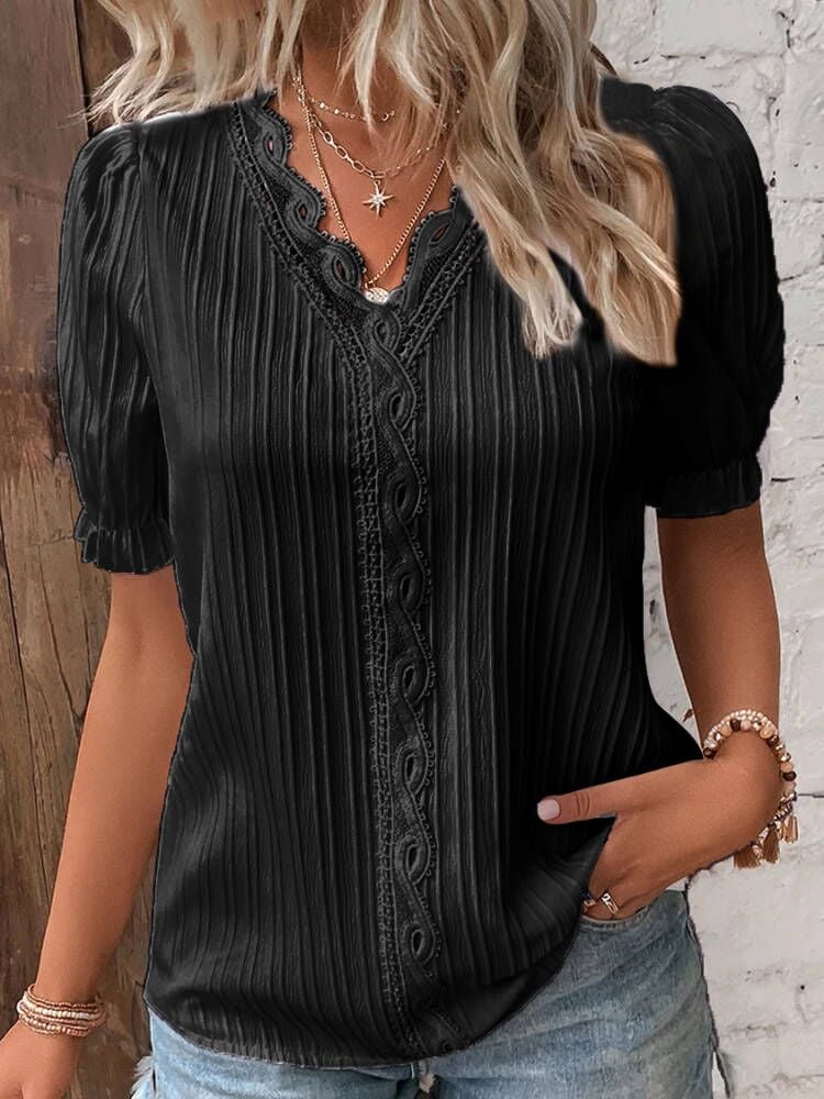 Mirna | Elegant V-neck Blouse 1+1 Free