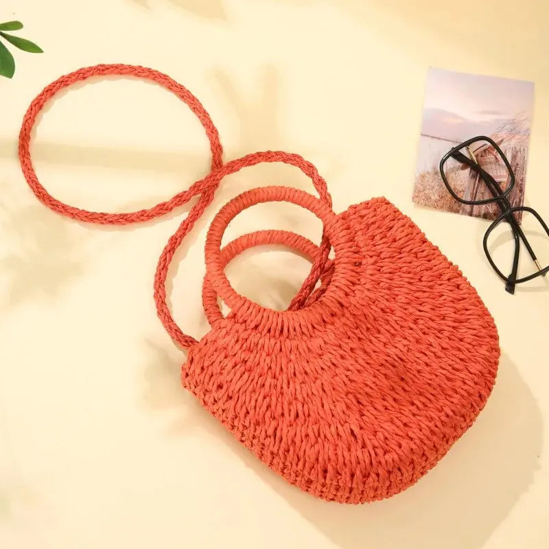 Mira | Half-Moon Straw Bag