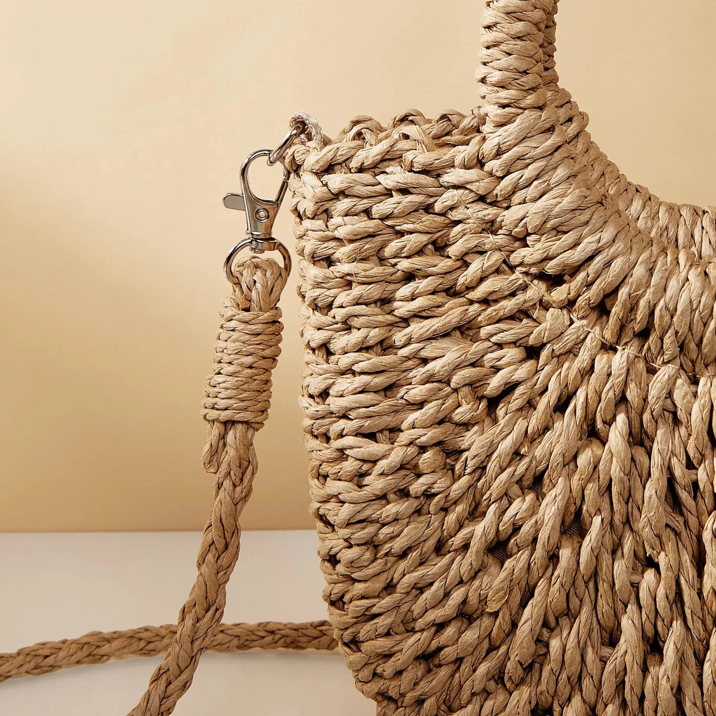 Mira | Half-Moon Straw Bag