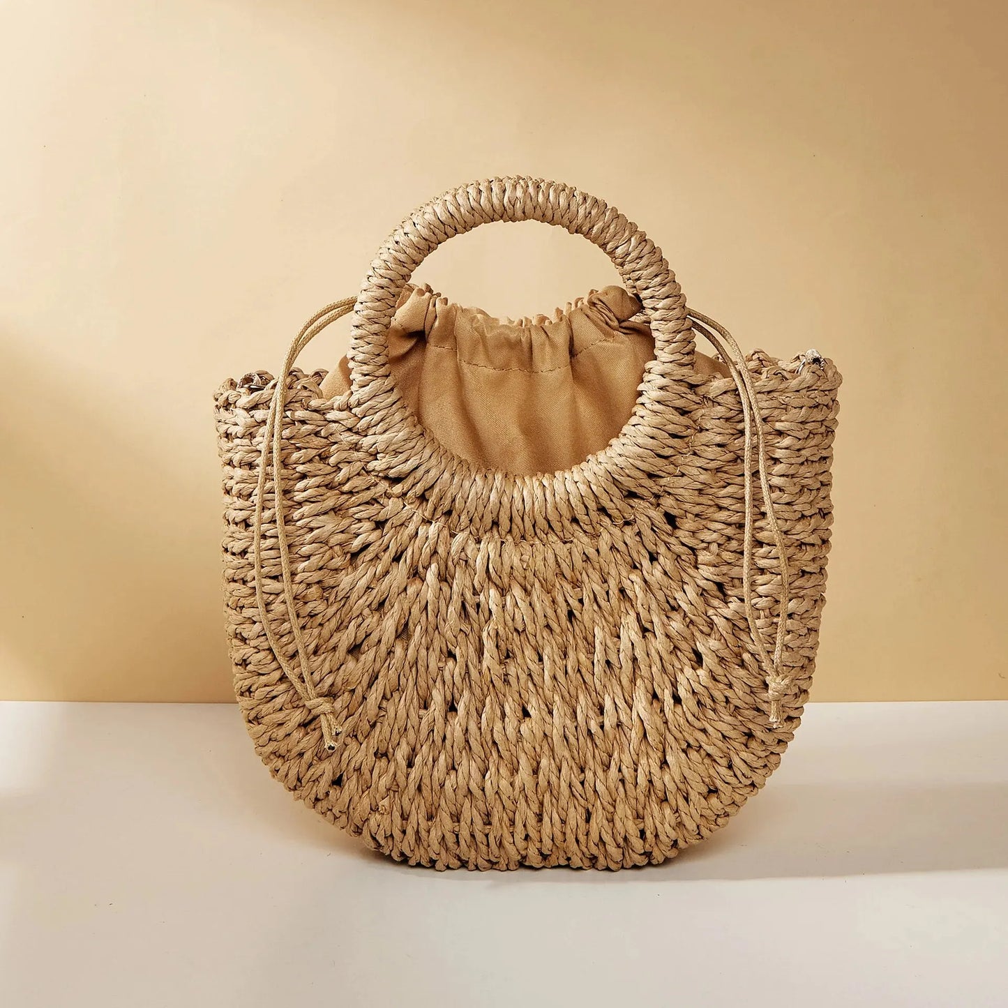 Mira | Half-Moon Straw Bag