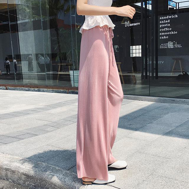 Luna | Pleated Ice-Silk Wide-Leg Summer Pants